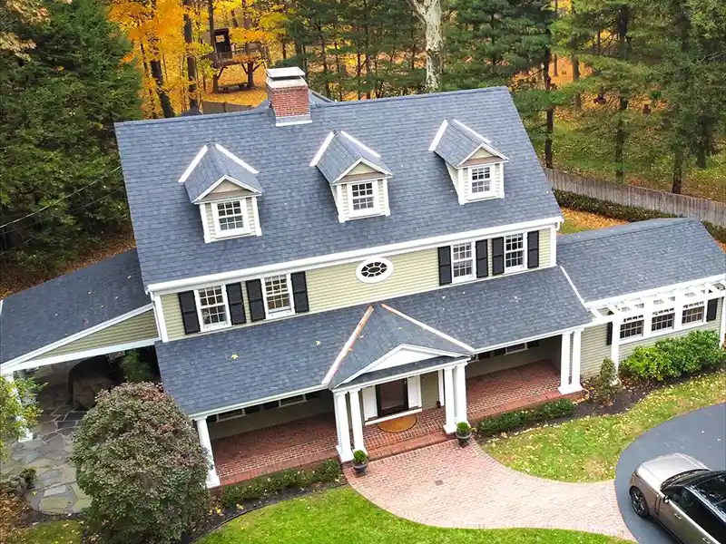CertainTeed Landmark PRO Charcoal Black shingles installed on home